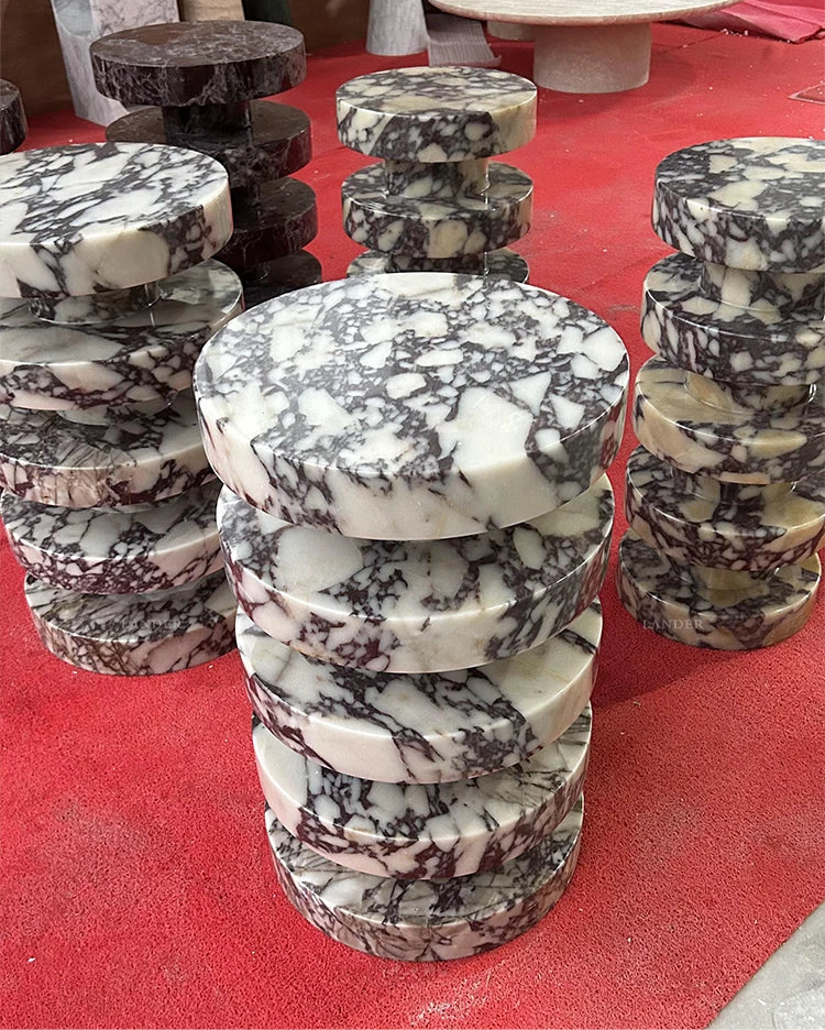 Viola Purple Marble Side Table