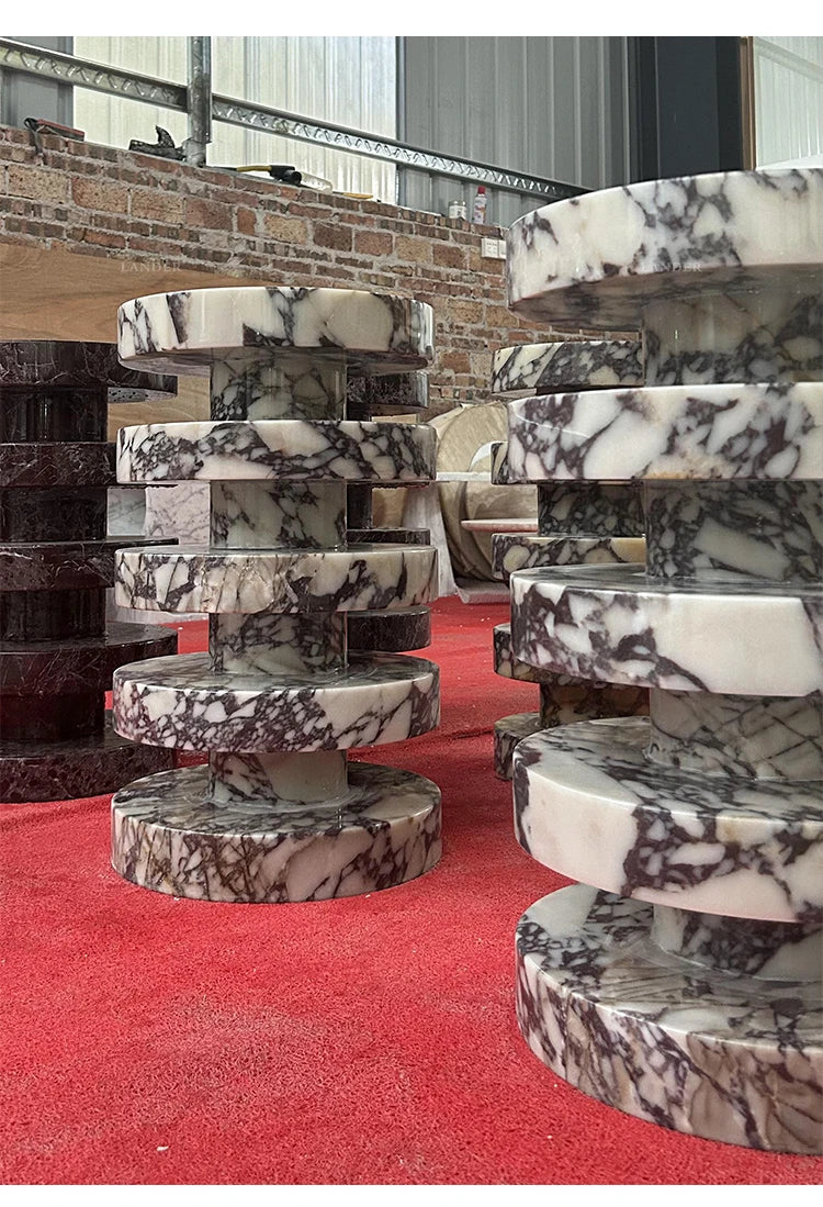 Viola Purple Marble Side Table