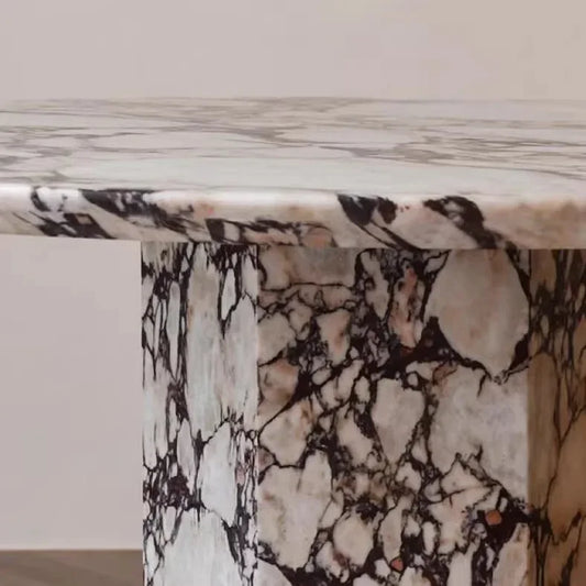 Marble round dining table  luxury modern simplicity